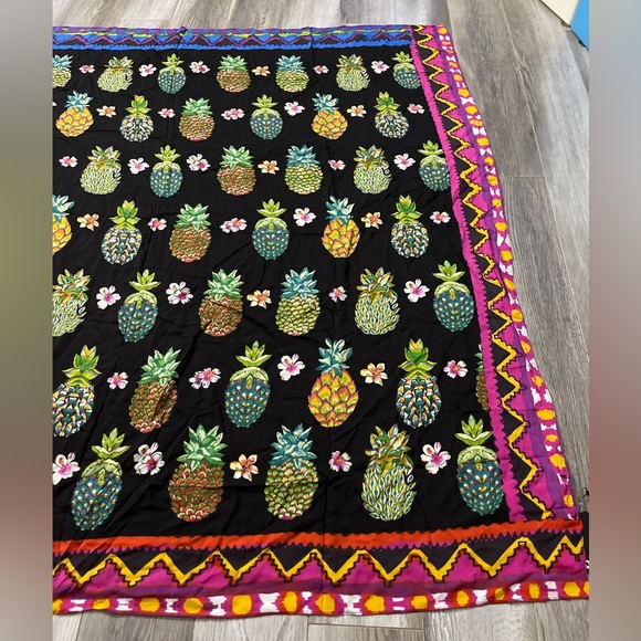 NWT - Desigual Women’s Pineapple Day Viscose Square Scarf - Size 48” x 48” - Picture 6 of 9